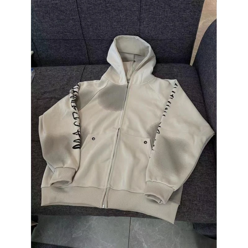 A098 卫衣男连帽春秋季ins港风宽松潮牌字母印花百搭外套