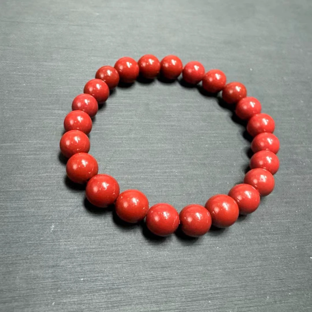 含辰砂工艺品朱砂单圈手串卡8mm 多样性发一