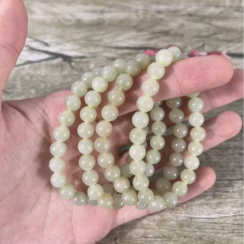 和田玉新疆且末料手串卡8mm  多样性发一拍一发一