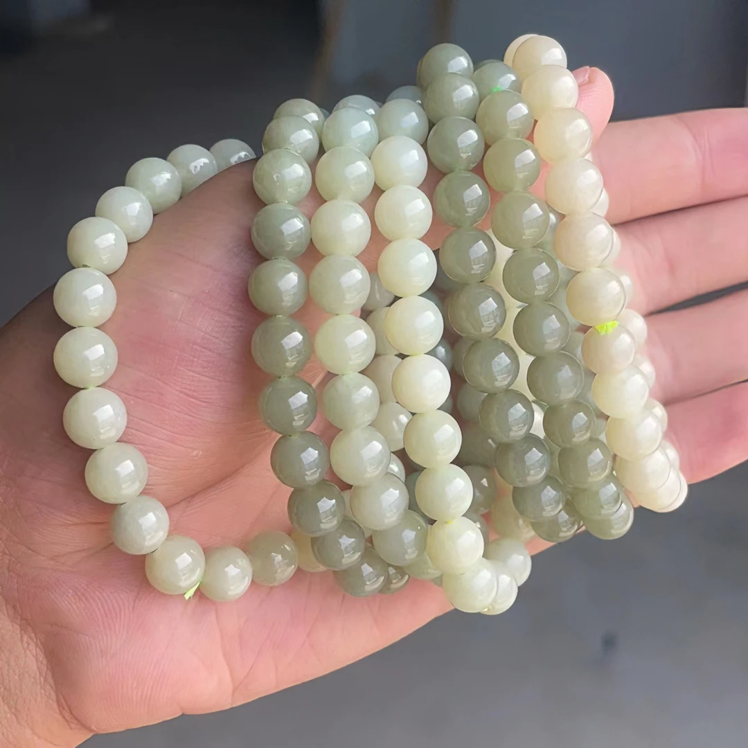 【九和玉德】和田玉且末单圈手串8mm 多样性发货拍一发一