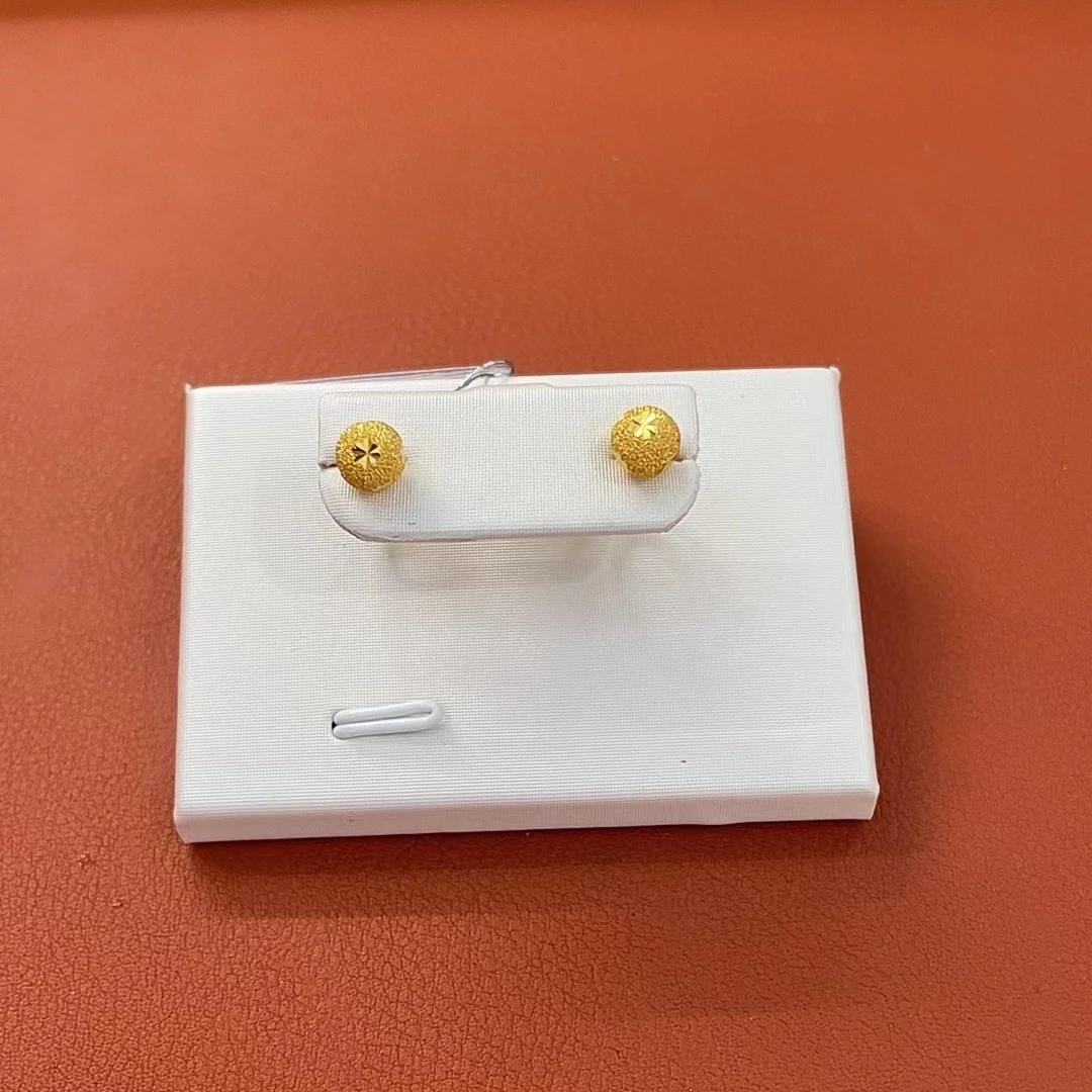 足金圆珠耳钉 2.05克