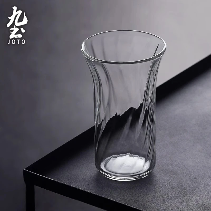 九土水杯咖啡杯条纹威士忌杯古典洋酒杯耐热茶杯简约饮料杯子茶道