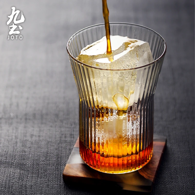 日式玻璃杯子女喝水杯家用玻璃杯透明创意咖啡酒杯果汁饮料泡茶杯