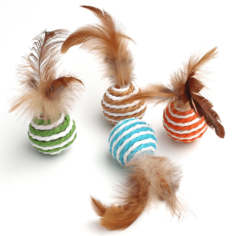 宠物用品藤条球毛线球棉绳球猫咪玩具小猫逗猫球