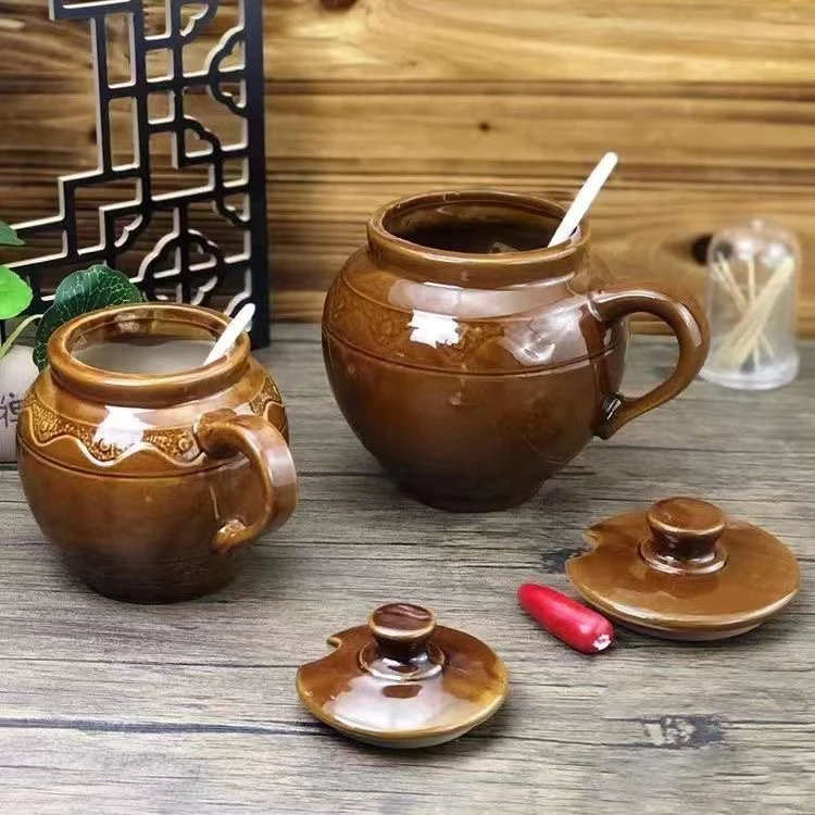 土陶加厚盐罐小规格家用款储存调味辣椒油
