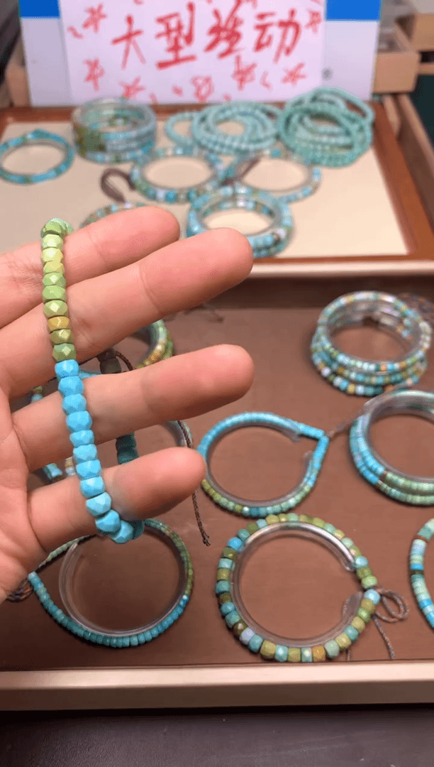 【闪购商品】绿松石珠宝奇石未镶嵌sdf