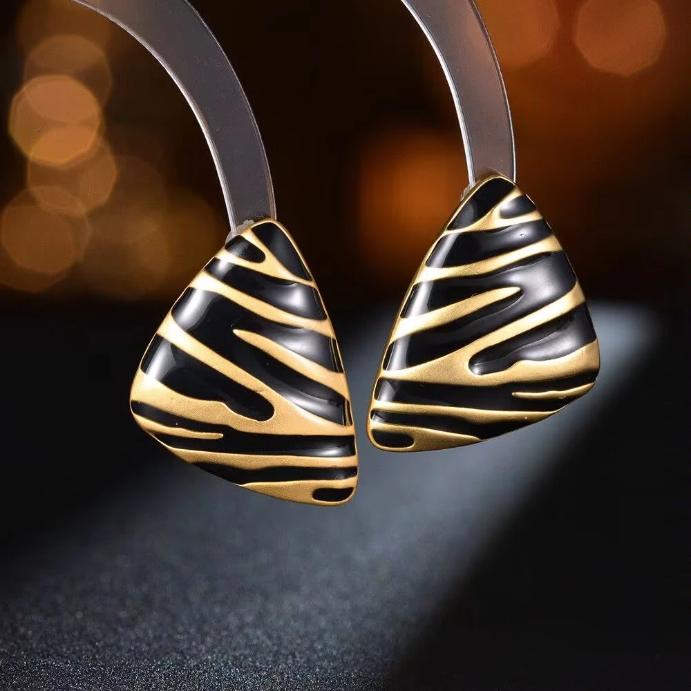 铜合金耳饰 《货号1580》复古斑马耳环