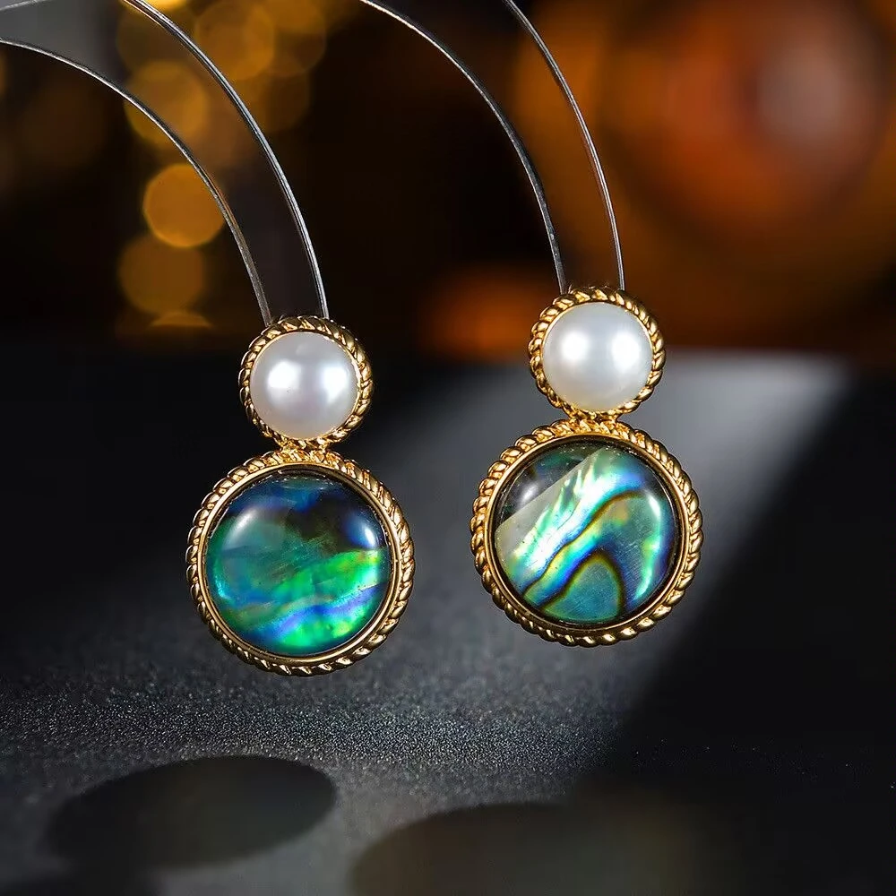 铜合金耳饰 《货号1539》中古白搭吊坠