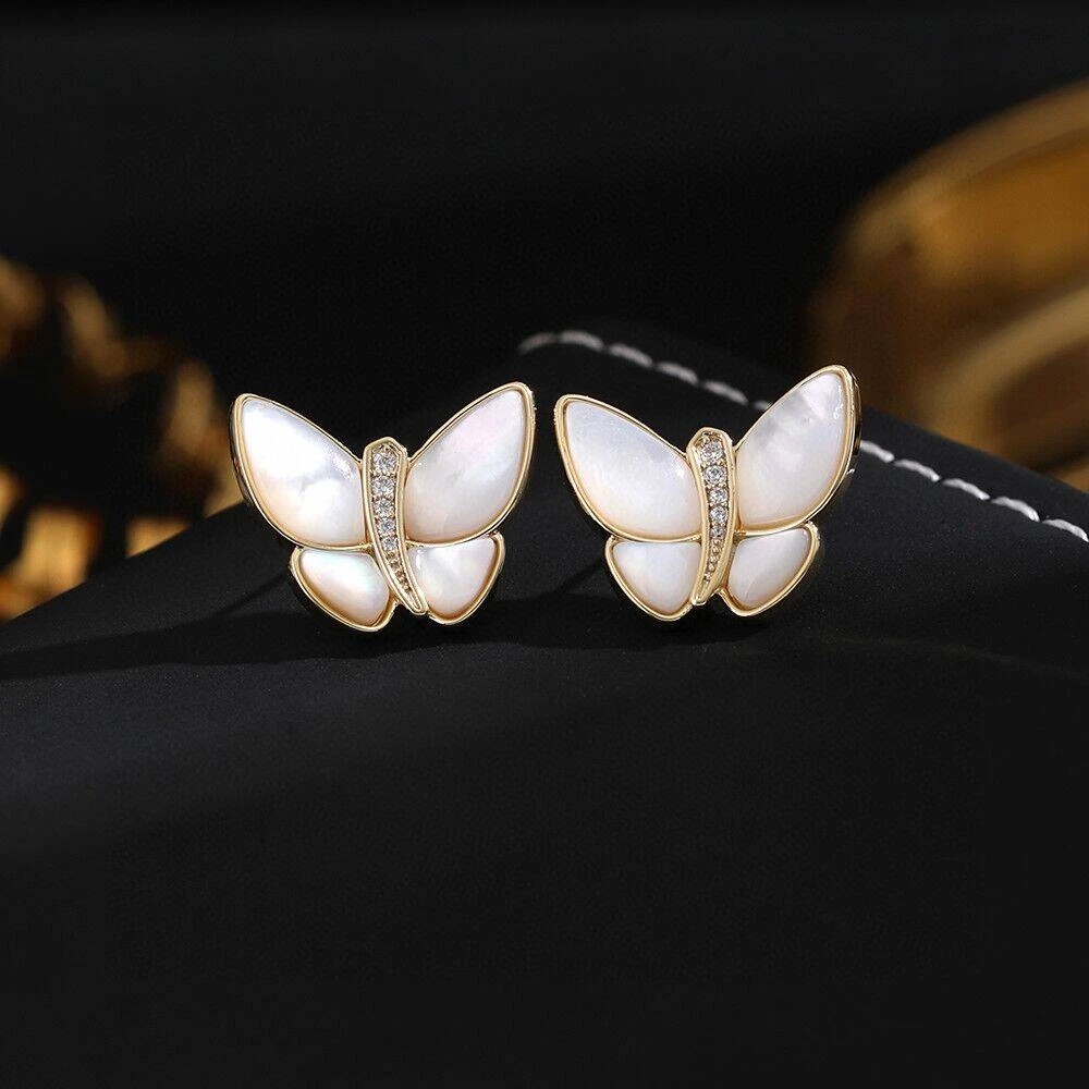 铜合金耳饰 《货号6608》精致超仙蝴蝶耳钉