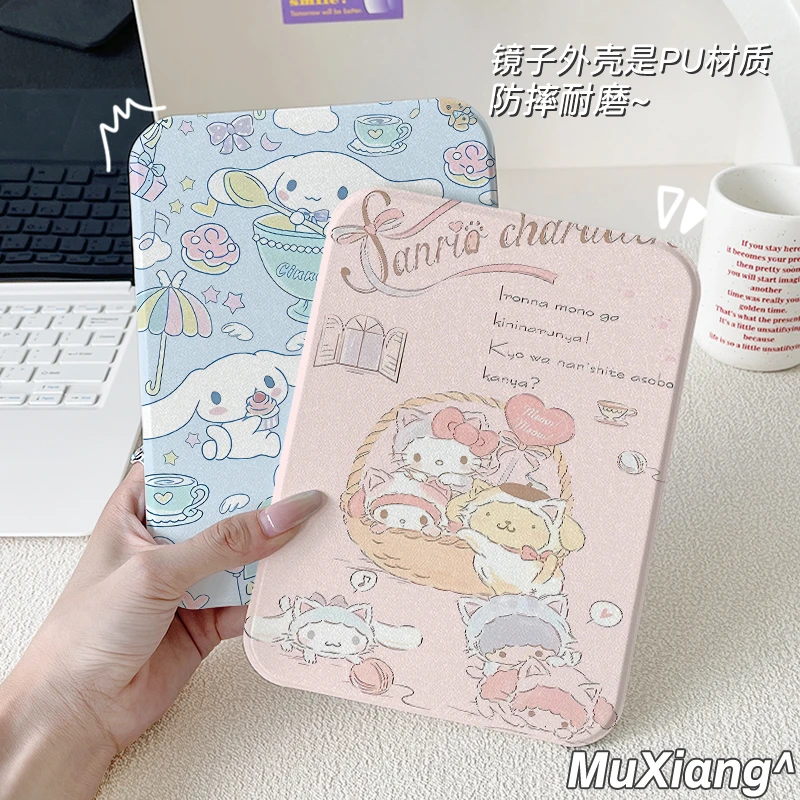 镜子三丽鸥库洛米便携式折叠化妆镜学生宿舍桌面折叠镜家居梳妆镜