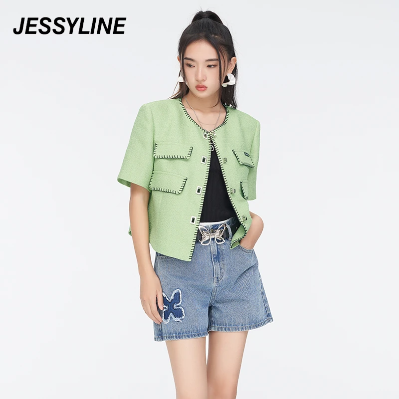 jessyline春季专柜新款女装 杰茜莱小外套 313107125