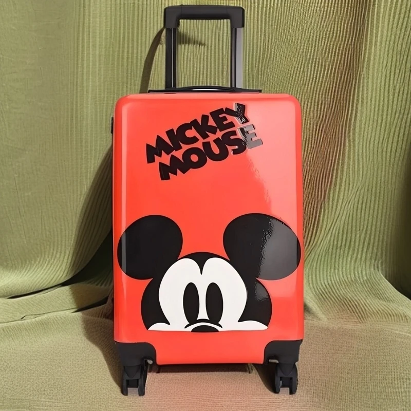 行李箱拉杆箱20寸红色行李箱米奇行李箱登机箱卡通动漫行李箱密码