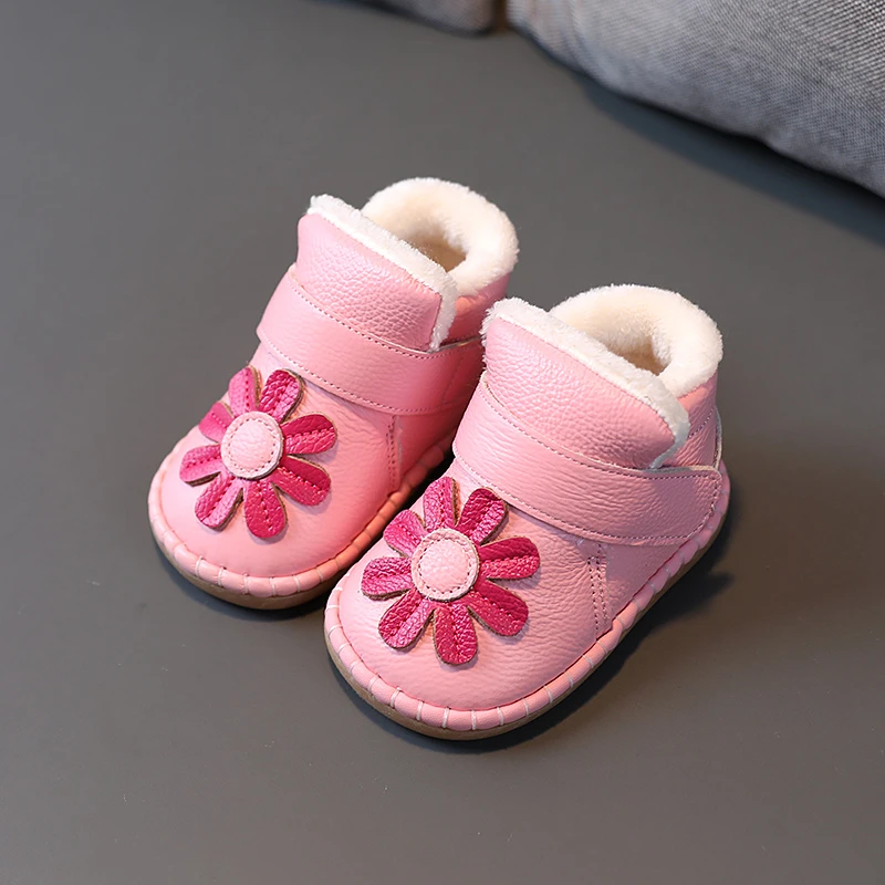 女宝宝鞋子冬款加绒婴幼儿冬季棉鞋软底学步鞋男宝一岁婴儿雪地靴