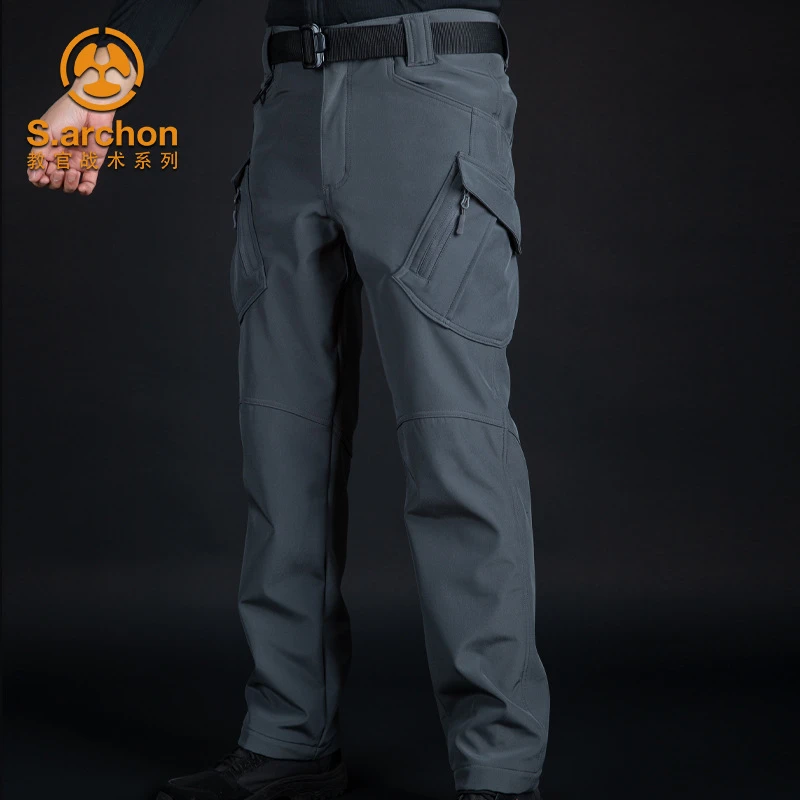 【专业户外 品质男裤】软壳冲锋裤冬季加绒加厚迷彩裤保暖登山裤