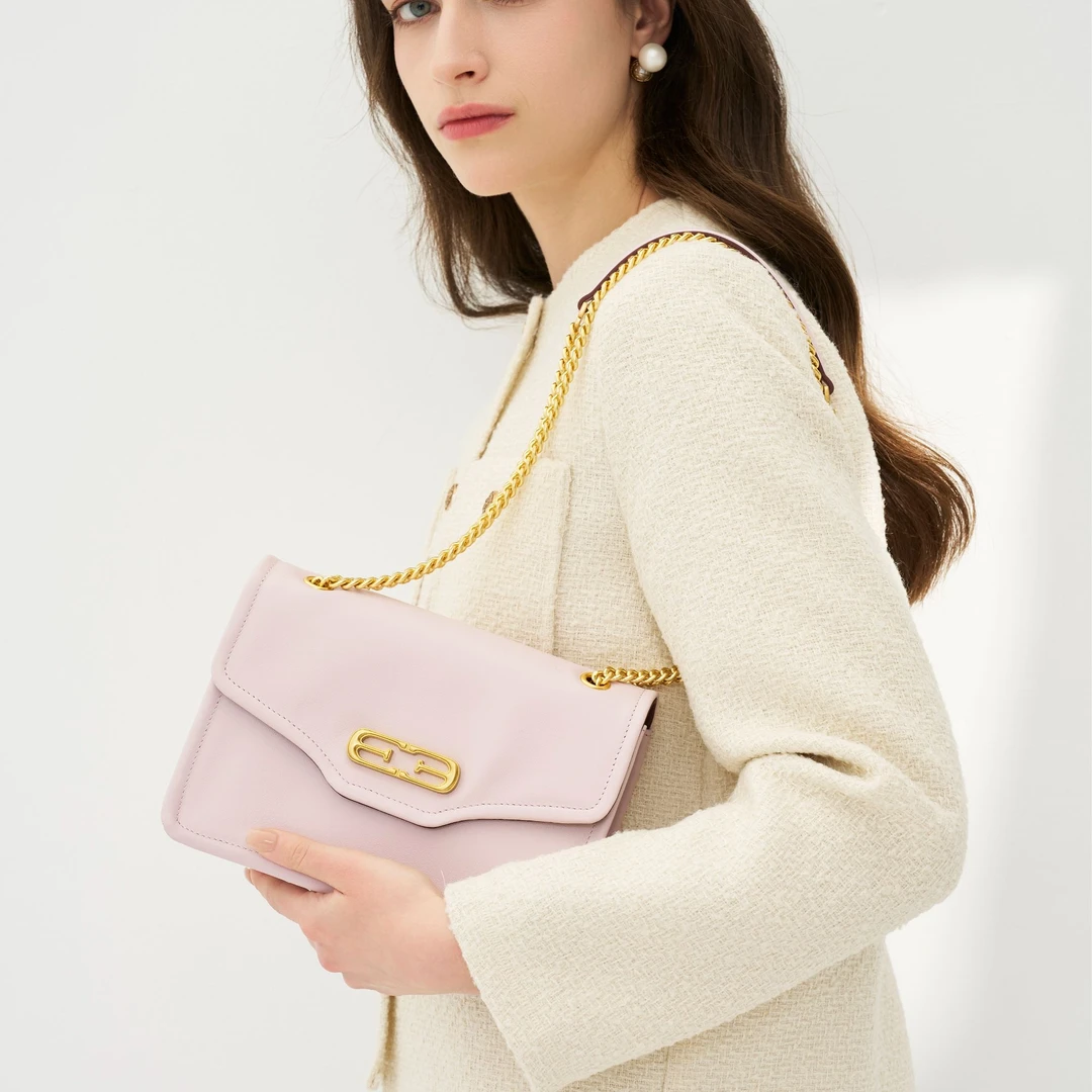 ELLE24年春夏新款邮差包单肩腋下时装周走秀款通勤百搭休闲24194