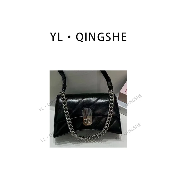 【依琳定制】女士潮流时尚经典气质手拎单肩包ZT-D9678-黑色