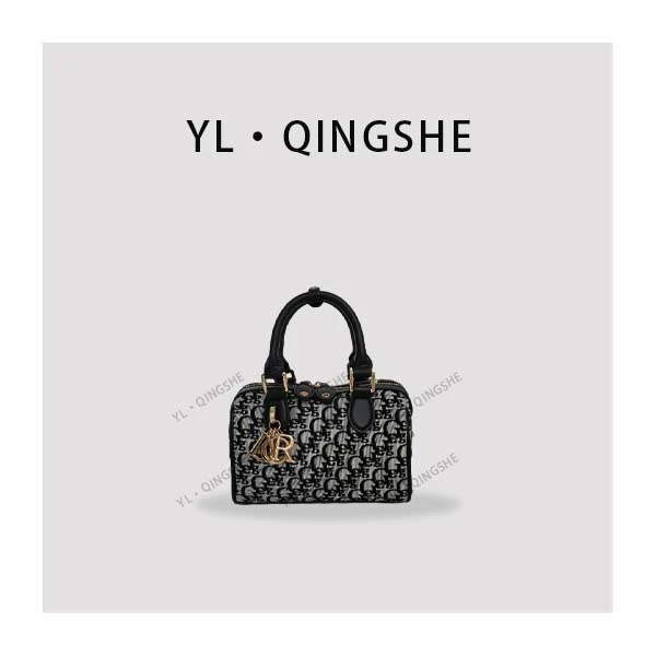 【依琳定制】女士潮流时尚经典气质手拎单肩包SKL-7197-2-黑色