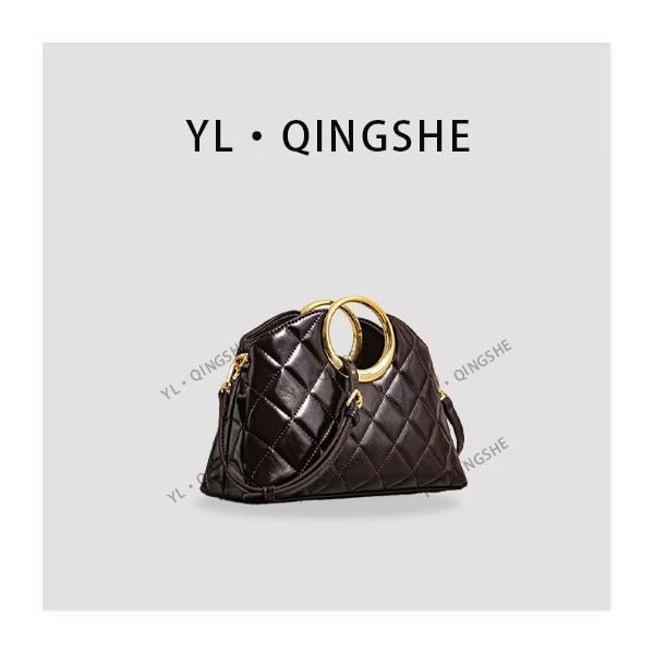 【依琳定制】女士潮流时尚经典气质手拎单肩包SK-92515-咖啡