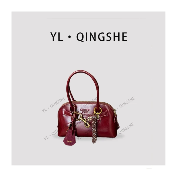 【依琳定制】女士潮流时尚经典气质手拎单肩包SD-5065-野玫瑰