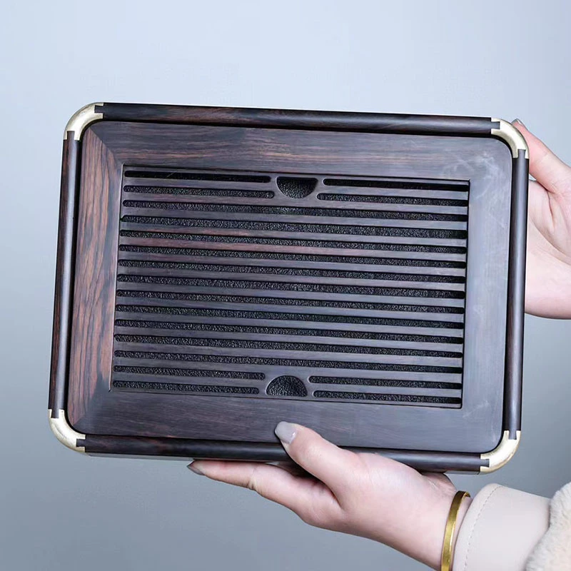 红木茶盘家用功夫茶具实木茶海简约储水托盘茶台长方形小号干泡台