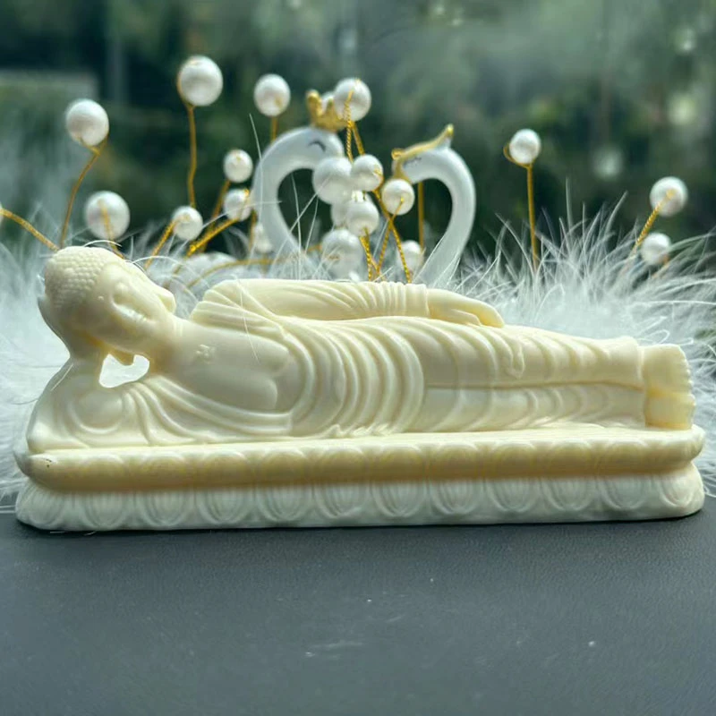 象牙果卧佛释迦摩尼阿弥陀佛摆件睡莲卧佛办公家居车载佛像工艺品