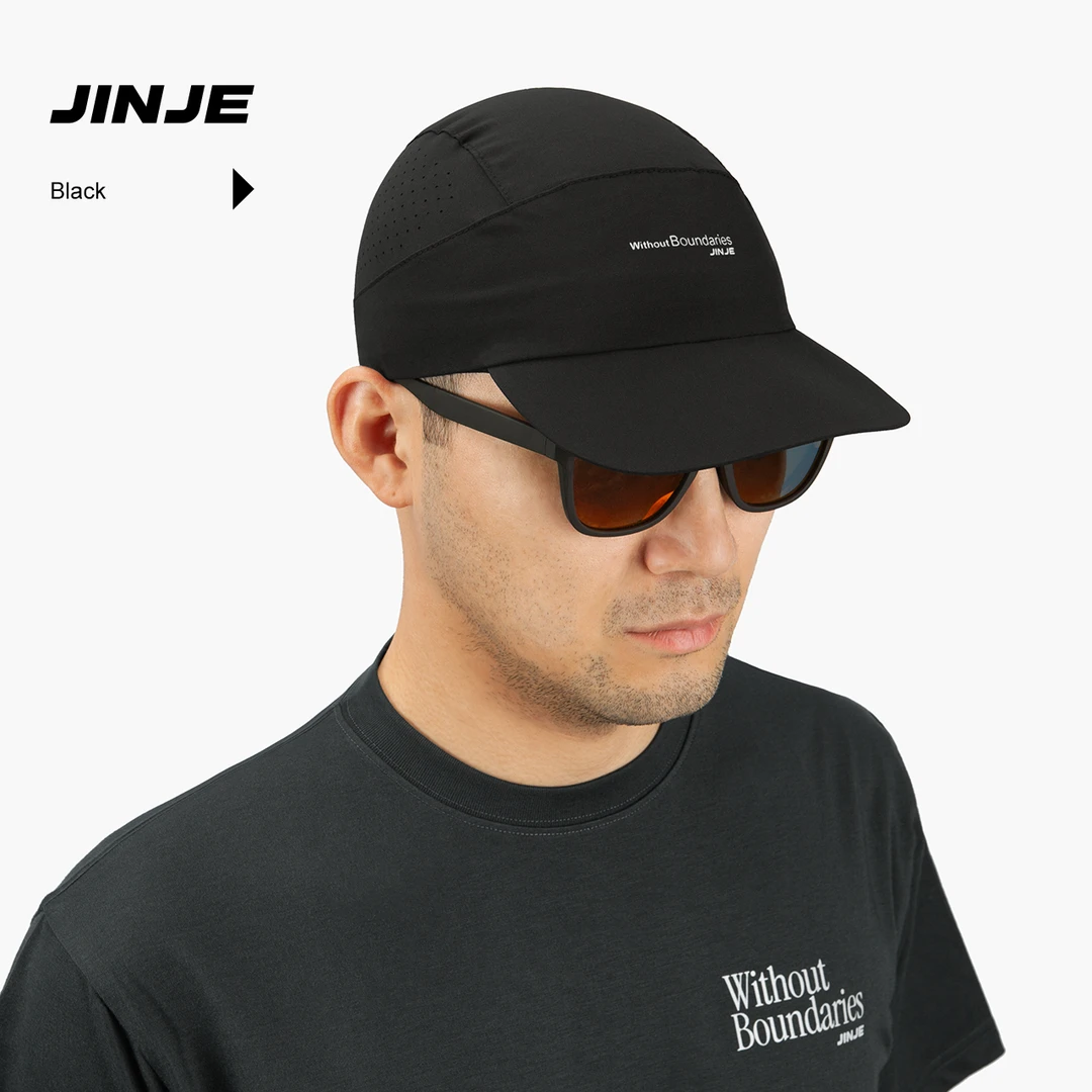 JINJE径界马拉松跑步导汗帽 户外越野跑防晒速干帽 轻量折叠帽