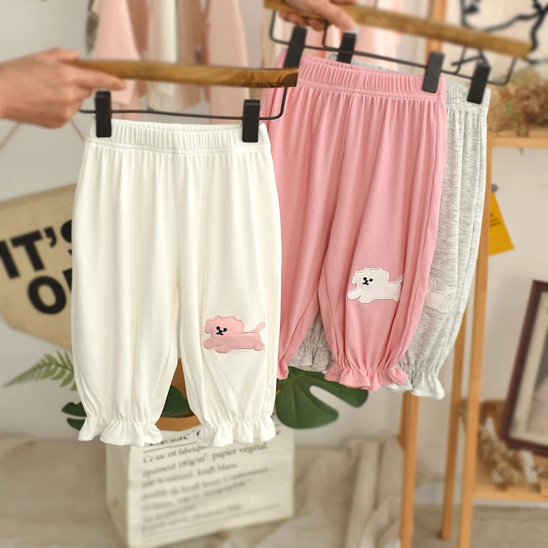 女童防蚊裤夏季薄款儿童夏装灯笼裤女宝宝长裤洋气婴儿裤子束脚裤