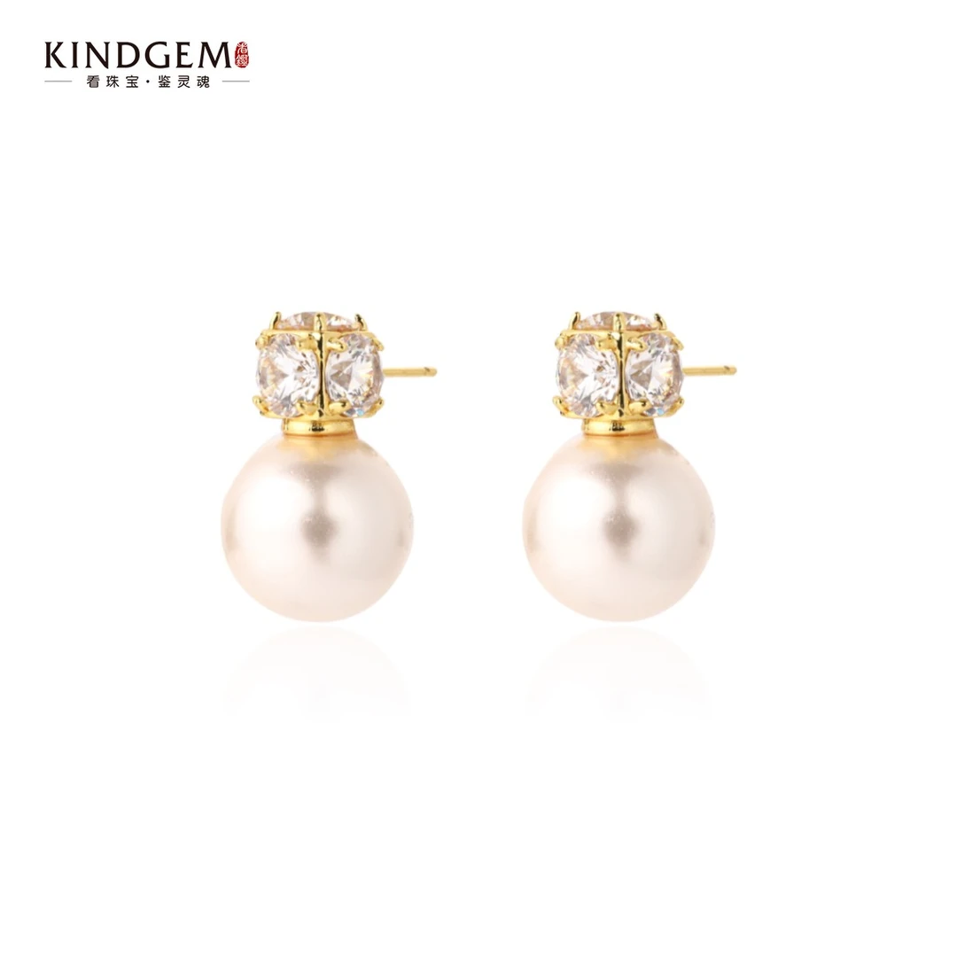 铜合金仿珍珠耳饰 【RUCHINE】美·珠珠经典耳环 AO176XMIC-24026