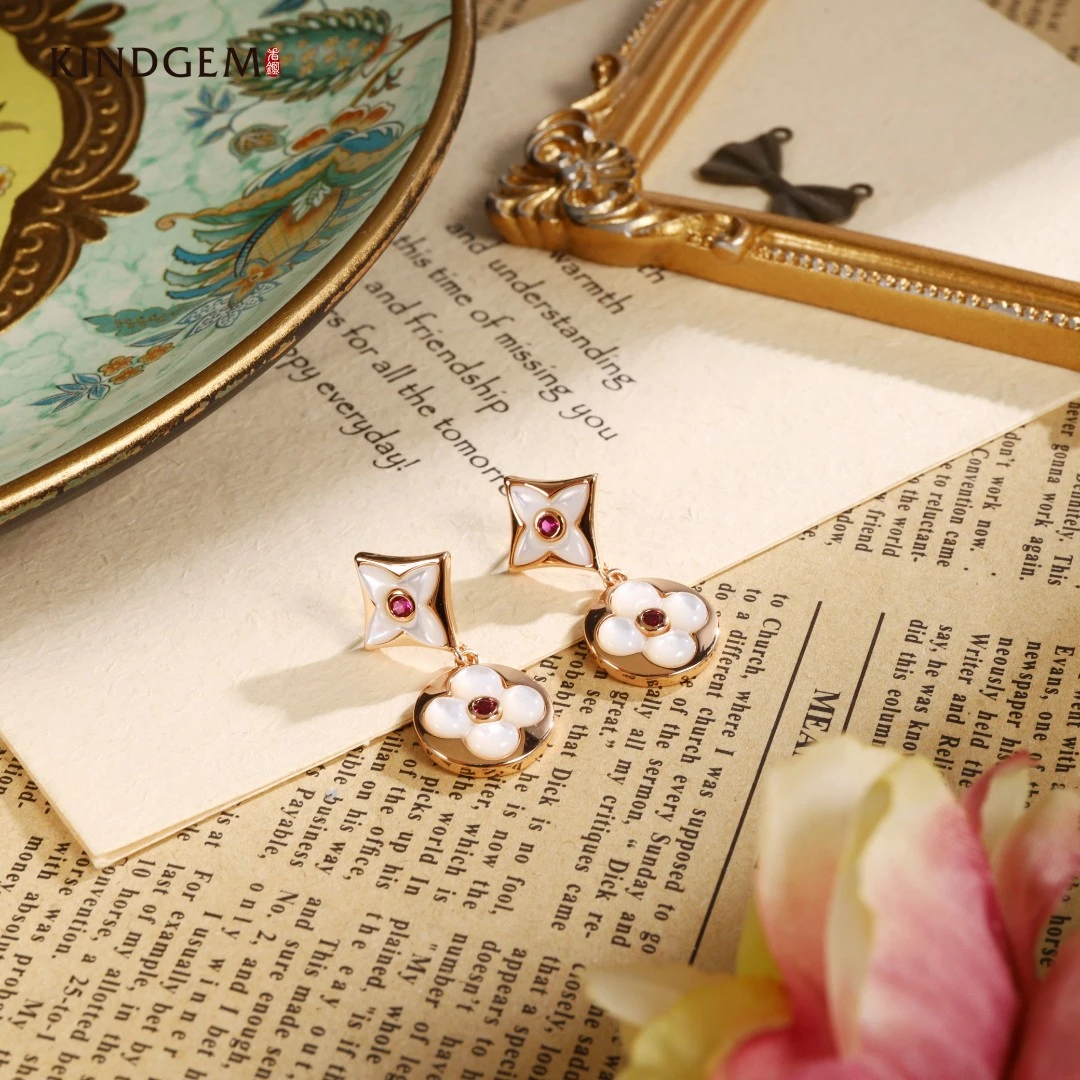 铜合金贝壳耳饰 AX04XIPC-28280时尚轻奢百搭气质耳环