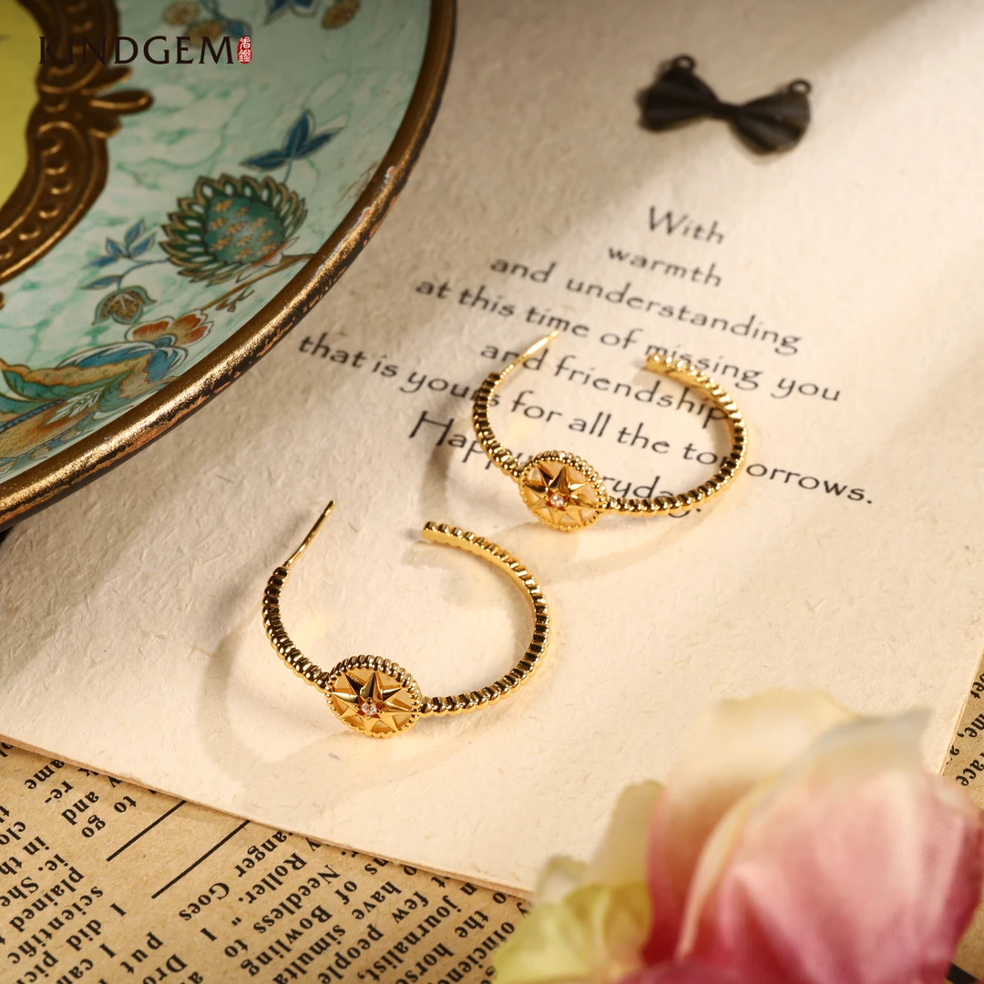 铜合金锆石耳饰 C-28664个性优雅质感高级感耳环耳饰