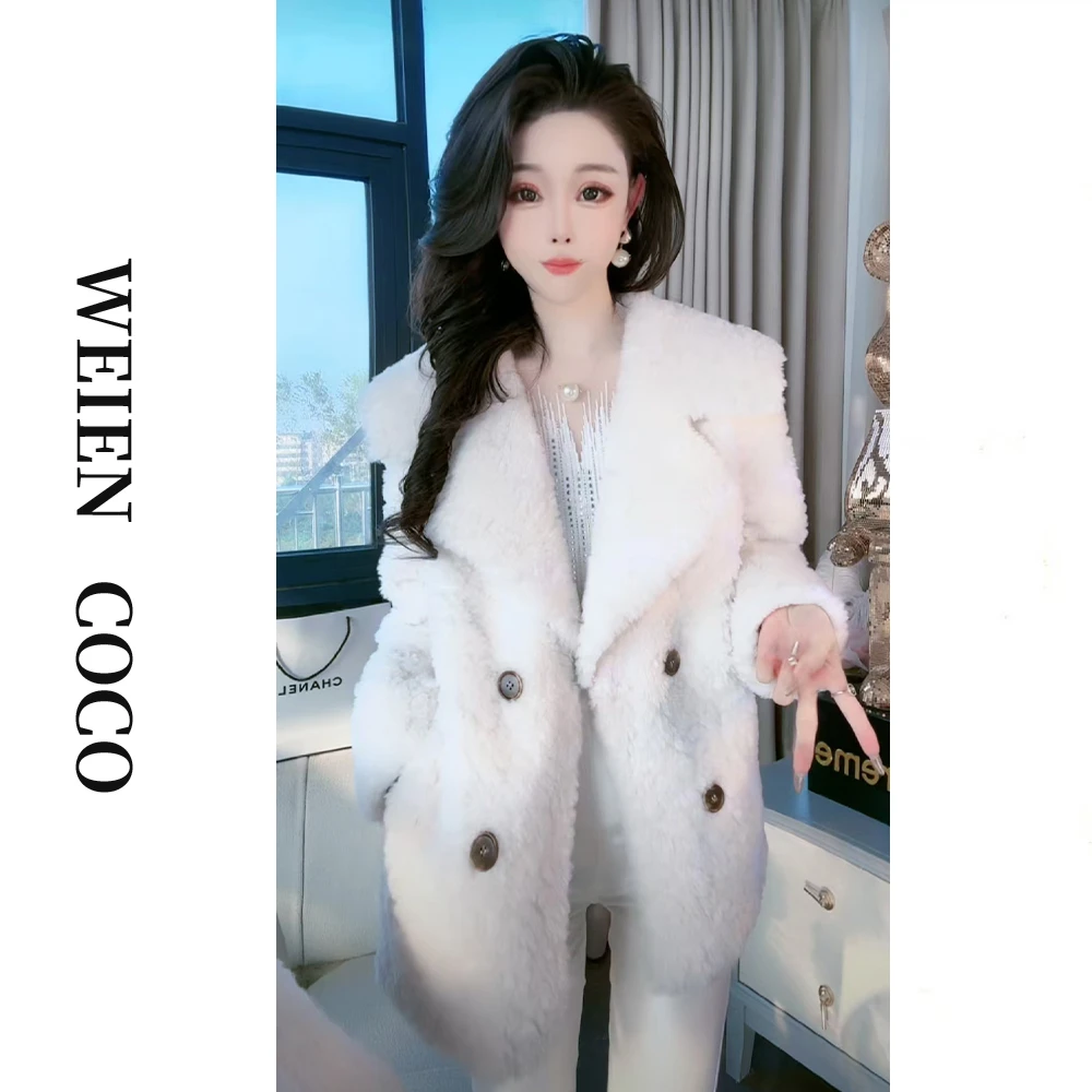 【薇恩COCO】气质上衣女外套时尚休闲毛绒设计师冬季外套 S2858