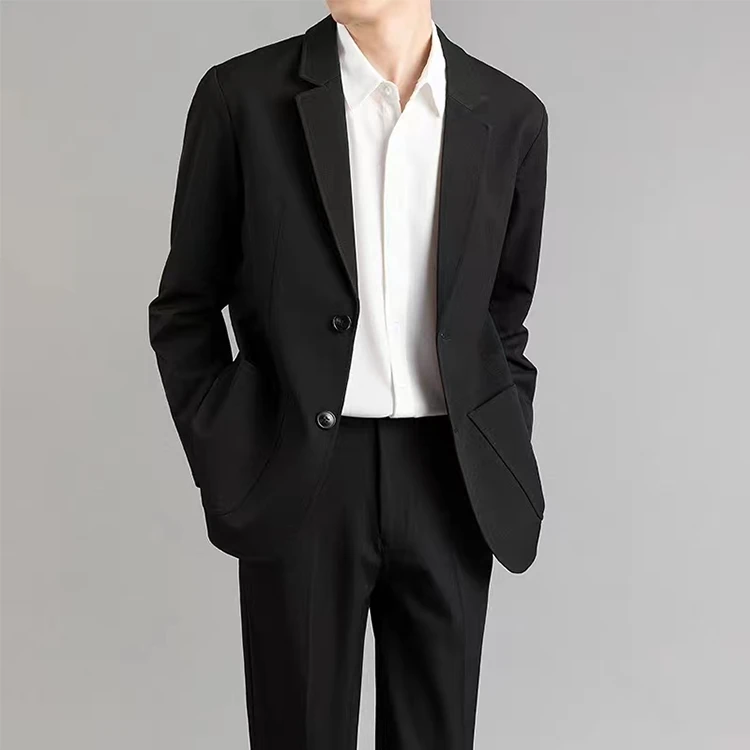 韩式西装男士外套休闲修身灰色男西装外套高级感男士小西服8816