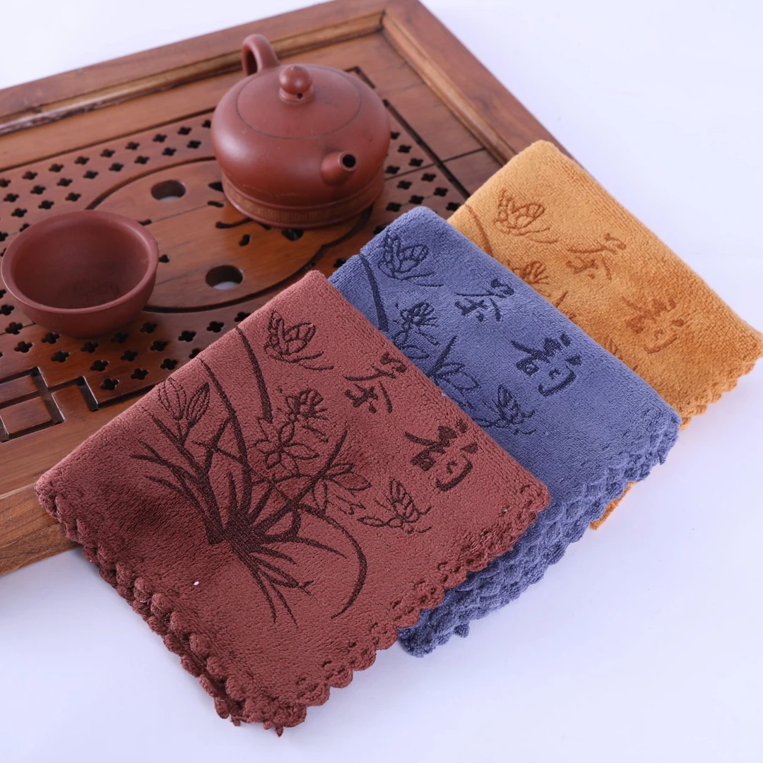 【好用茶巾布】【加厚中国风】茶桌布垫毛巾加厚吸水禅意抹茶道用具