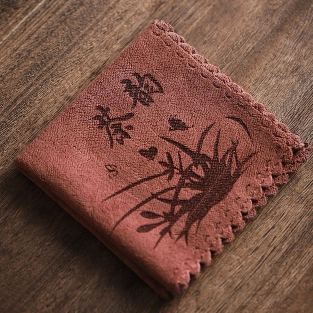 加厚茶巾吸水茶巾布抹布茶垫布功夫茶茶道具棉麻茶席茶巾定制LOGO