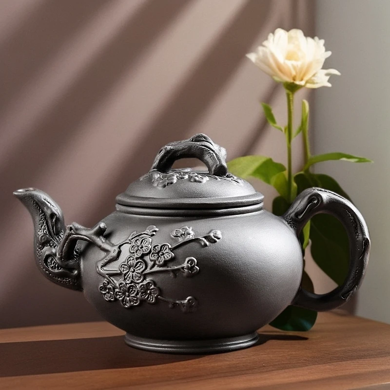 宜兴大容量紫砂壶手工朱泥大号泡花茶壶功夫茶具茶杯家用茶道用具
