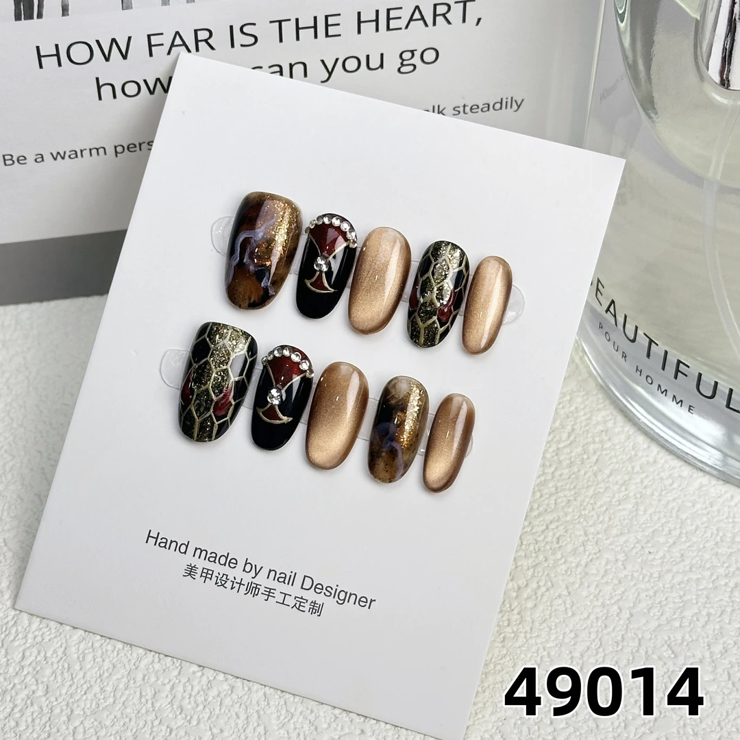 原创：短椭圆 18.5mm 编号 49014 纯手工穿戴甲