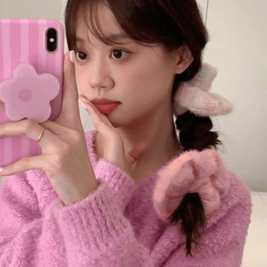 温柔暴击~甜美马海毛针织发圈渐变冰淇淋头绳大肠圈发绳少女发饰