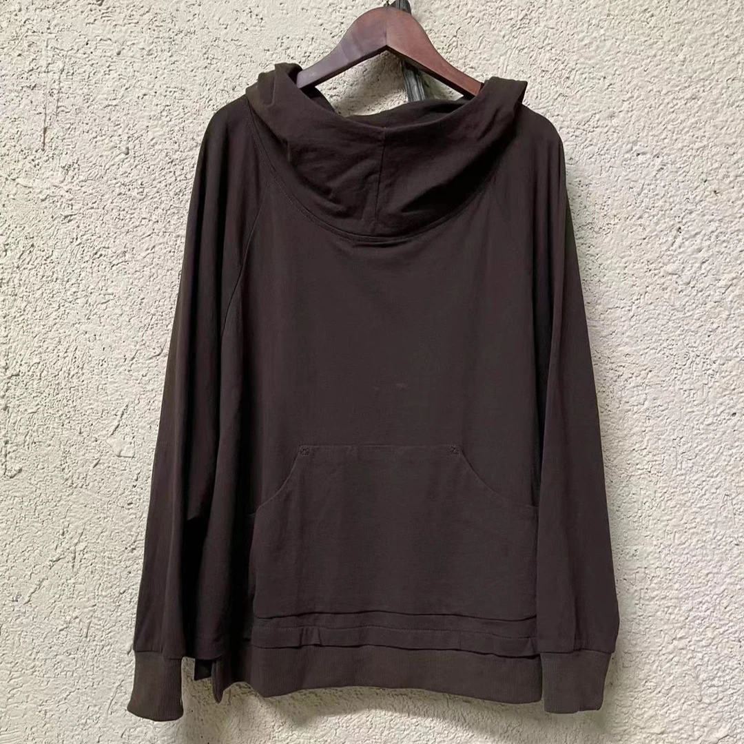 啵啵CM6707底边不等式长袖帽衫