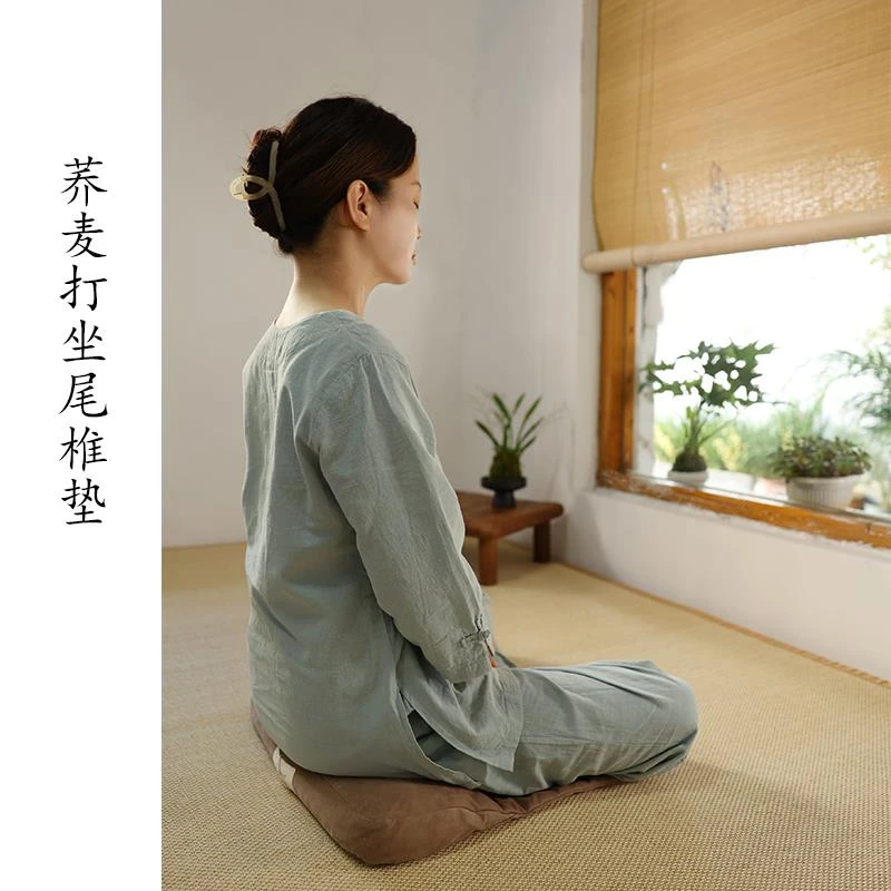 禅修垫荞麦支撑尾椎垫阳台飘窗久坐专用家用复古蒲团