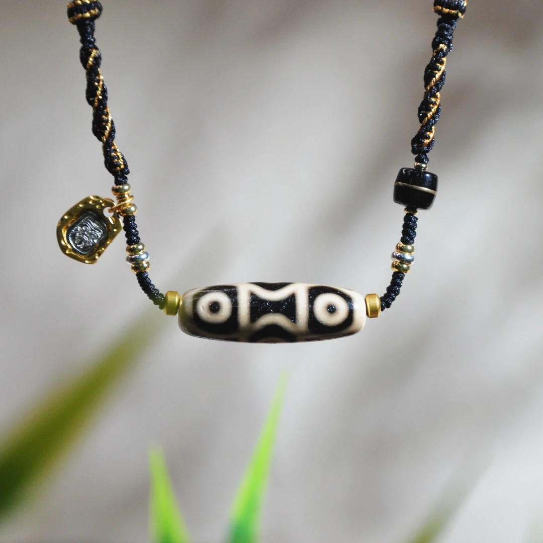 非金属布艺吊坠 【千万福】六眼民族风编织项链-A1700282