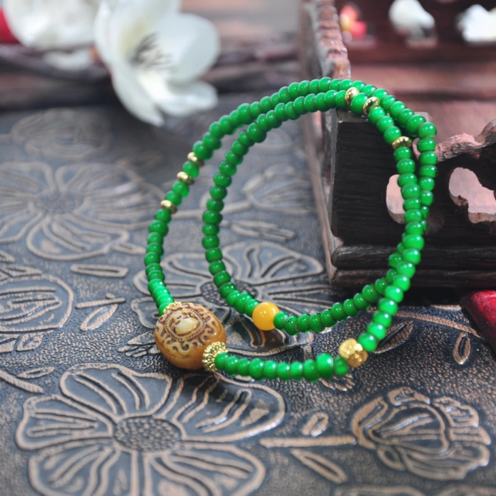 非金属布艺手链 【千万福】尸尸骨骨双圈琉璃手链-A1700020