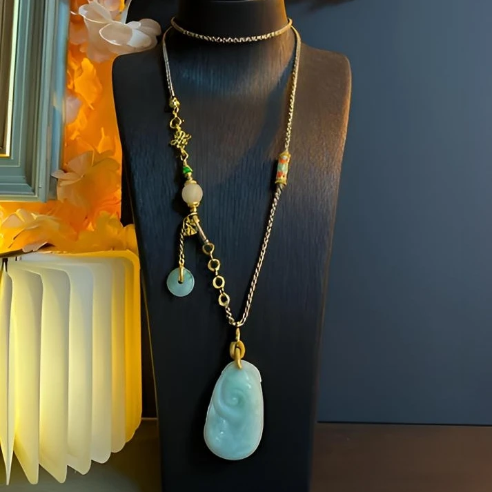 【南庭 外】翡翠如意吊坠（吊坠不含链）