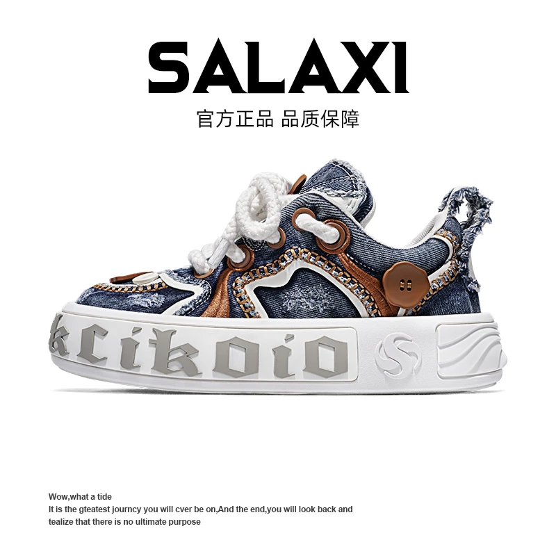 SALAXI 【情侣款】夏季经典原创小众国潮扣子鞋潮流低帮休闲鞋