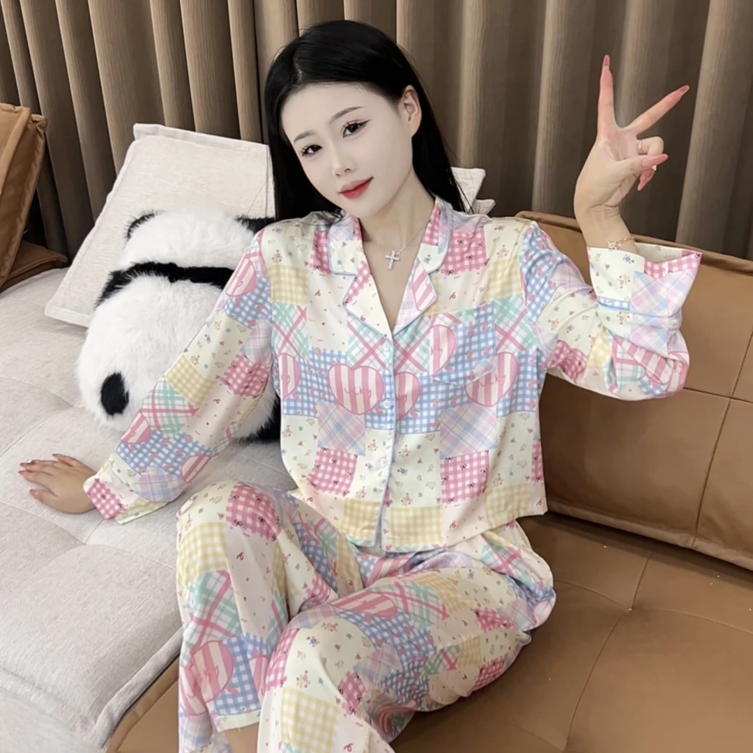 （童话格）夏季可爱气质短装睡衣女显瘦家居服套装可爱减龄印花宽松