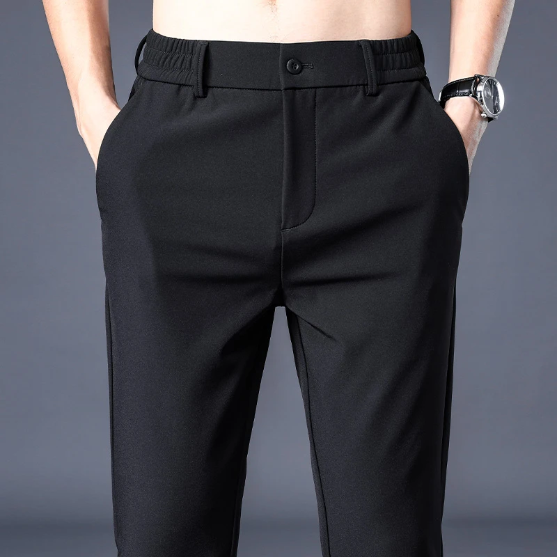 男士休闲裤春秋款韩版潮流百搭男裤2023春夏季冰丝薄款西装长裤子
