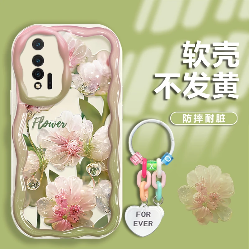 水晶花适用华为nova6手机壳WLZ-AL10奶油纹轻奢软壳新款网红防摔