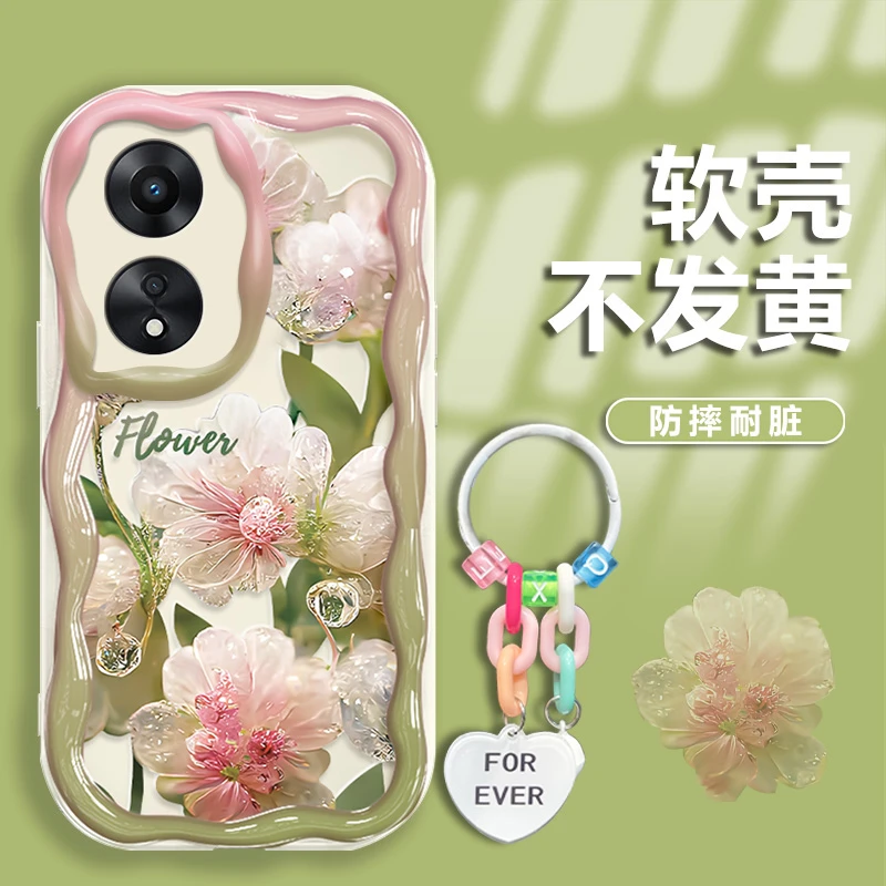 水晶花适用OPPOA1Pro手机壳PHQ110奶油纹轻奢软壳简约网红新款防
