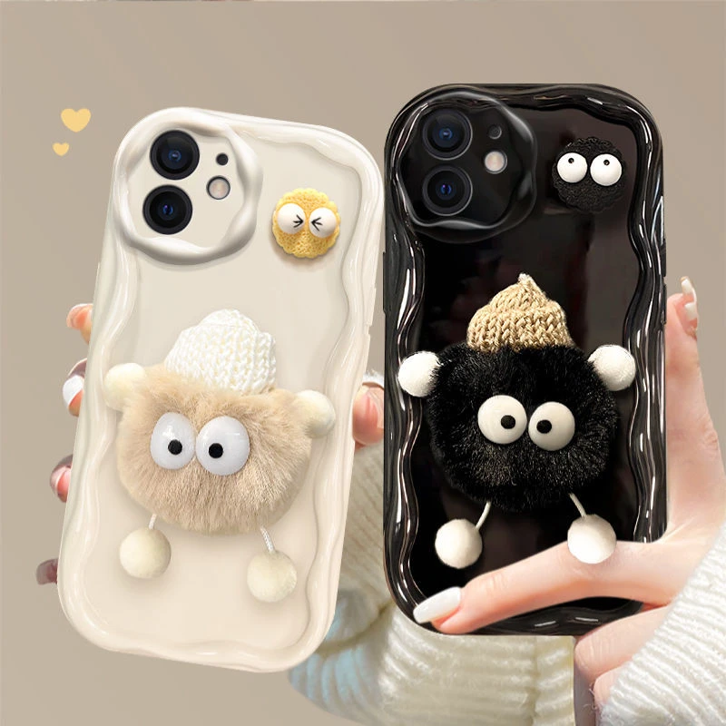 毛绒适用iPhone苹果11手机壳a2223冬天网红个性新款潮女可爱简约