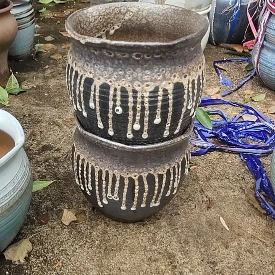 【闪购商品】紫砂花盆口18高18瑕疵两个