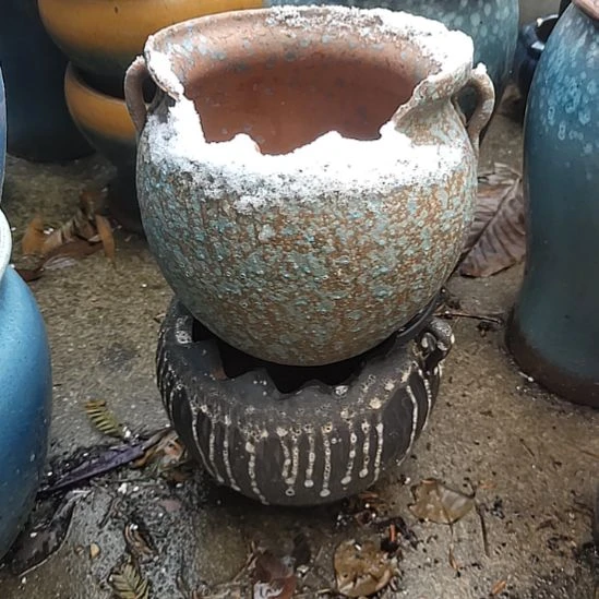【闪购商品】紫砂花盆口17高17两个一组